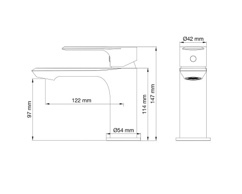 Смеситель для раковины Wonzon & Woghand Brilliant WW-88018079-MB цвет Черный матовый