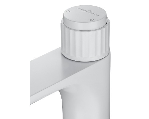 Смеситель для раковины Wonzon & Woghand Click WW-A40412-MW цвет Белый матовый