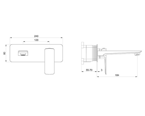 Смеситель для раковины Wonzon & Woghand Edge WW-88869003-CR цвет Хром