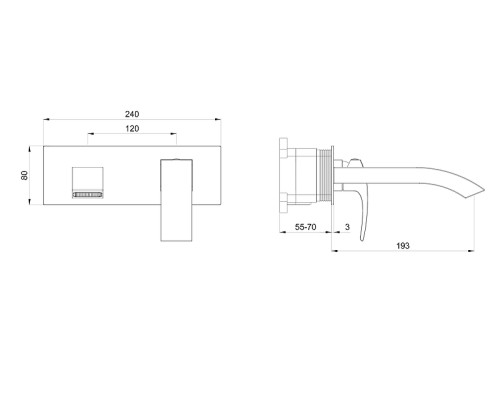 Смеситель для раковины Wonzon & Woghand Fit WW-88869009-CR цвет Хром