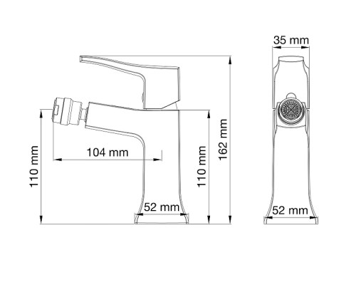 Смеситель для биде Wonzon & Woghand Flex WW-88016072-BN цвет Брашированный никель