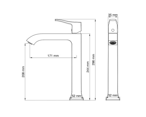 Смеситель для раковины Wonzon & Woghand Flex WW-88019072-BN цвет Брашированный никель