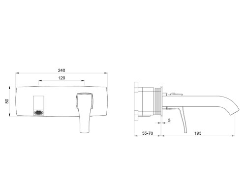 Смеситель для раковины Wonzon & Woghand Flex WW-88869072-BN цвет Брашированный никель
