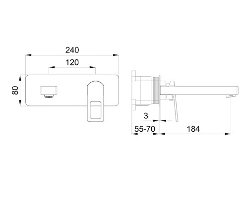 Смеситель для раковины Wonzon & Woghand Frame WW-88869010-BG цвет Брашированное золото