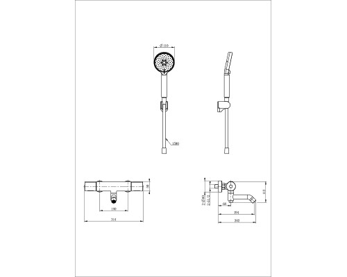Смеситель для ванны Wonzon & Woghand Inn WW-A2006-A1-MW с термостатом цвет Белый матовый