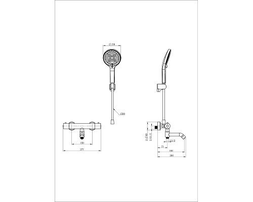 Смеситель для ванны Wonzon & Woghand Inn WW-B2065-A1-CR с термостатом цвет Хром