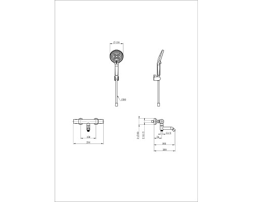Смеситель для ванны Wonzon & Woghand Inn WW-B3013-A1-CR с термостатом цвет Хром