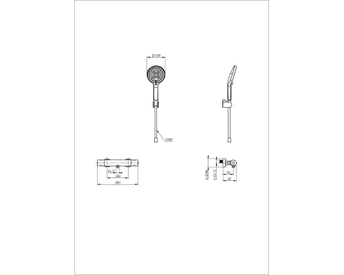 Смеситель для душа Wonzon & Woghand Inn WW-B3013-A-CR с термостатом цвет Хром