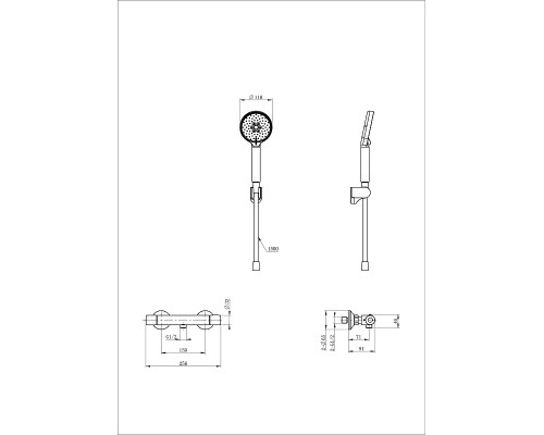 Смеситель для душа Wonzon & Woghand Inn WW-B2005-A-BG с термостатом цвет Брашированное золото