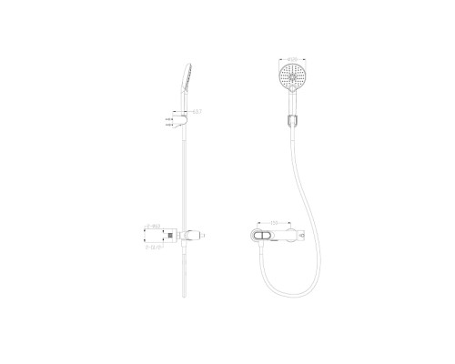 Смеситель для душа Wonzon & Woghand Muse WW-A30902-CR цвет Хром