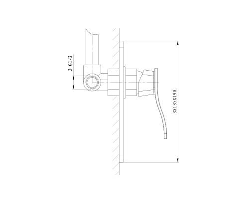 Смеситель для душа Wonzon & Woghand Navia WW-184700-CR цвет Хром
