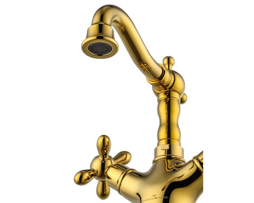 Смеситель для раковины Wonzon & Woghand Retro WW-88139020-PG цвет Глянцевое золото