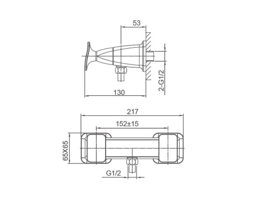 Смеситель для душа Wonzon & Woghand Shakespeare WW-654101-CR цвет Хром