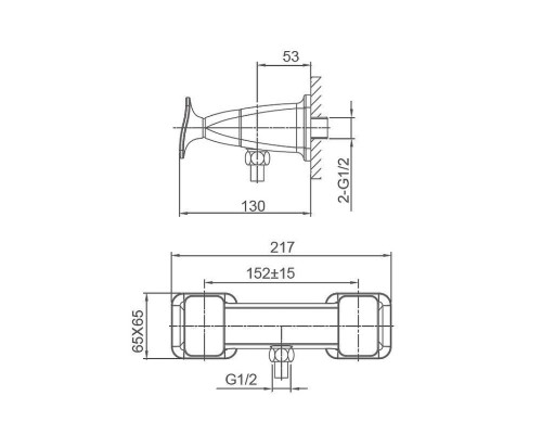 Смеситель для душа Wonzon & Woghand Shakespeare WW-654101-DG цвет Темное золото