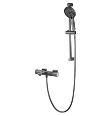 Смеситель для ванны Wonzon & Woghand Solid WW-C2011-A-BGG с термостатом цвет Темный графит