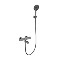 Смеситель для ванны Wonzon & Woghand Stay WW-B2016-A1-BGG с термостатом цвет Темный графит