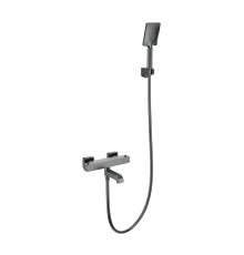 Смеситель для ванны Wonzon & Woghand Stay WW-B2026-A1-BGG с термостатом цвет Темный графит