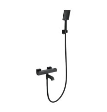 Смеситель для ванны Wonzon & Woghand Stay WW-B2026-A1-MB с термостатом цвет Черный матовый