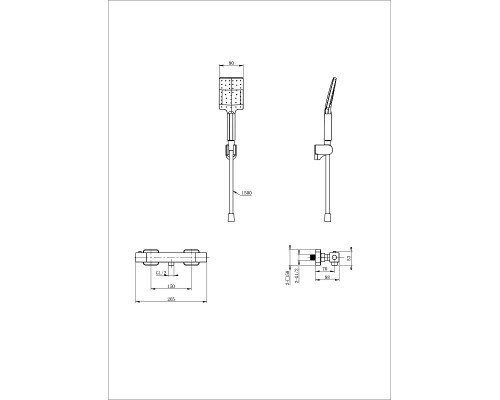 Смеситель для душа Wonzon & Woghand Stay WW-B2062-A-CR с термостатом цвет Хром