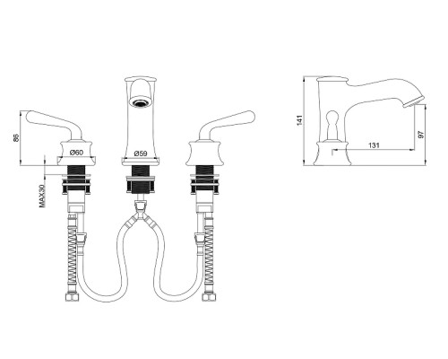 Смеситель для раковины Wonzon & Woghand Steam WW-88159008-BG цвет Брашированное золото