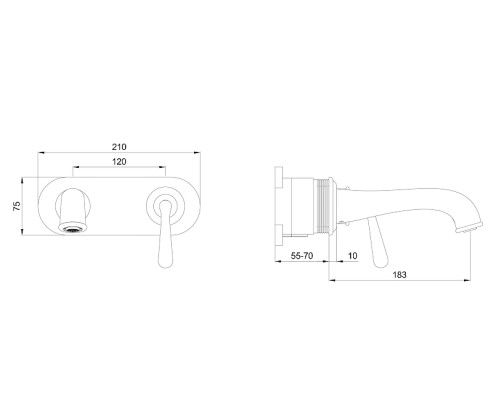 Смеситель для раковины Wonzon & Woghand Steam WW-88869008-BG цвет Брашированное золото