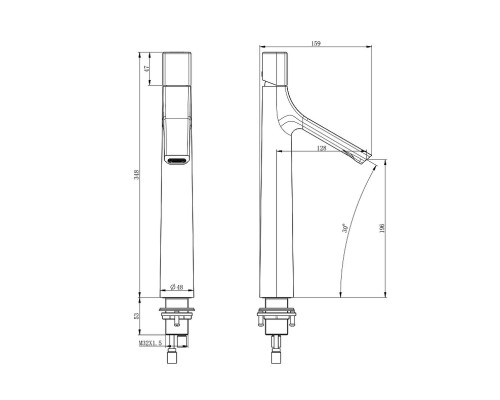 Смеситель для раковины Wonzon & Woghand The One WW-H1011-MW цвет Белый матовый