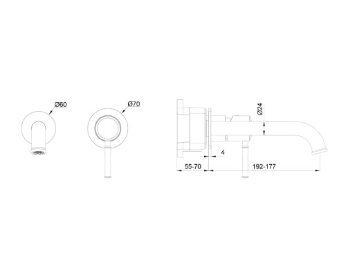 Смеситель для раковины Wonzon & Woghand Tor WW-88869073-RG цвет Розовое золото