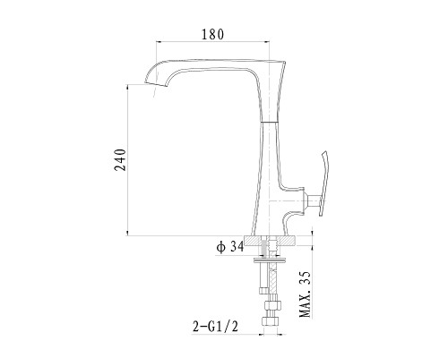 Смеситель для кухни Wonzon & Woghand Triumph WW-562101-CR цвет Хром