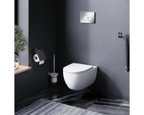 Комплект унитаза с инсталляцией AM.PM Awe FlashClean IS49051.111700 с сиденьем Микролифт и клавишей смыва Хром