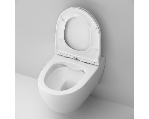 Комплект унитаза с инсталляцией AM.PM Awe FlashClean IS49038.111700 с сиденьем Микролифт и Черной матовой клавишей смыва