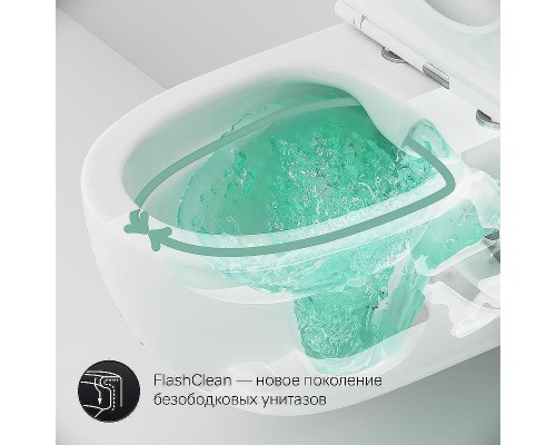 Комплект унитаза с инсталляцией AM.PM Awe FlashClean IS49038.111700 с сиденьем Микролифт и Черной матовой клавишей смыва