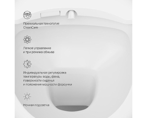 Унитаз биде AM.PM Awe C111739SC подвесной с сиденьем Микролифт