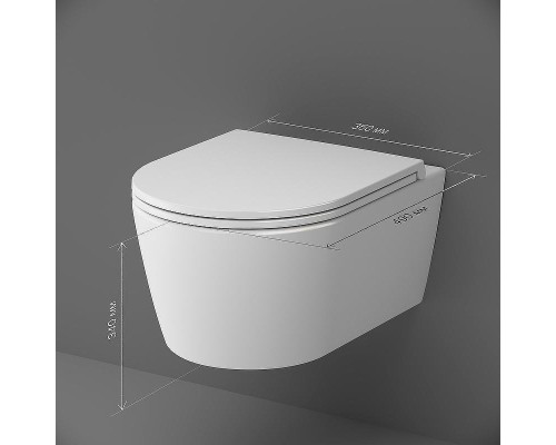 Унитаз AM.PM Func C8F1700SC подвесной с сиденьем Микролифт