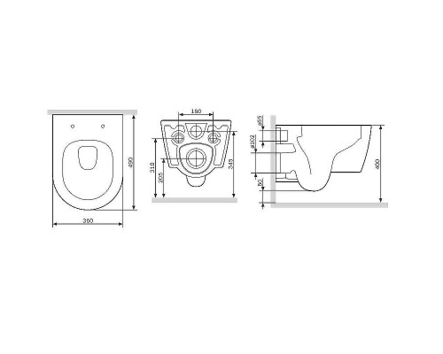 Унитаз AM.PM Func C8F1700SC подвесной с сиденьем Микролифт