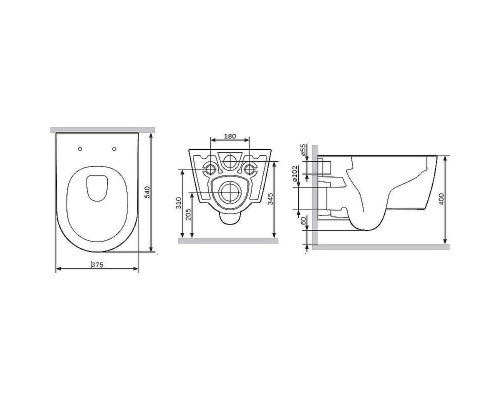 Унитаз AM.PM Func C8F1701SC подвесной с сиденьем Микролифт