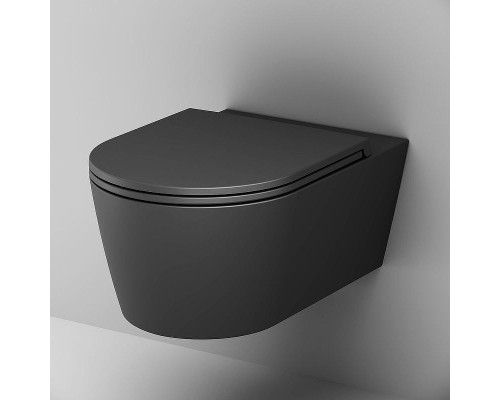 Унитаз AM.PM Func FlashClean C8F1701MBSC подвесной Черный матовый с сиденьем Микролифт