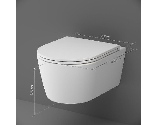 Унитаз AM.PM Func FlashClean C8F1700MWSC подвесной Белый матовый с сиденьем Микролифт