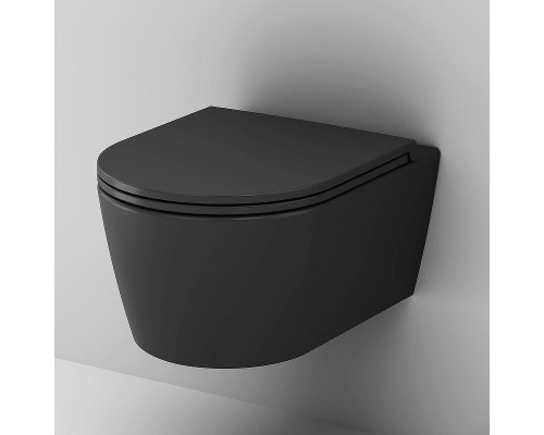 Унитаз AM.PM Func FlashClean C8F1700MBSC подвесной Черный матовый с сиденьем Микролифт