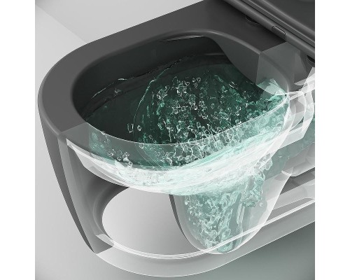 Унитаз AM.PM Func FlashClean C8F1700MBSC подвесной Черный матовый с сиденьем Микролифт