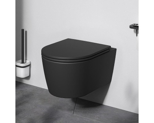 Унитаз AM.PM Func FlashClean C8F1700MBSC подвесной Черный матовый с сиденьем Микролифт