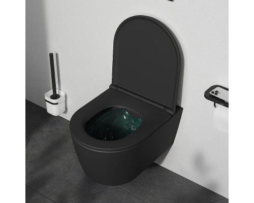 Унитаз AM.PM Func FlashClean C8F1700MBSC подвесной Черный матовый с сиденьем Микролифт