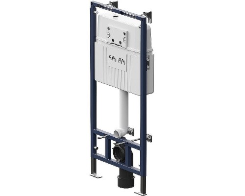 Комплект унитаза с инсталляцией AM.PM Gem FlashClean IS100238.901701 с сиденьем Микролифт и Черной матовой клавишей смыва