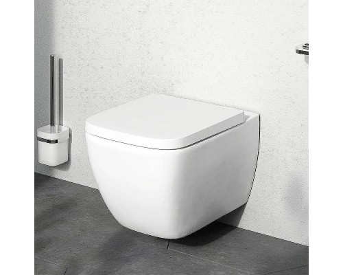 Комплект унитаза с инсталляцией AM.PM Gem FlashClean IS100238.901701 с сиденьем Микролифт и Черной матовой клавишей смыва