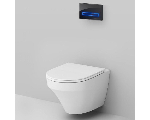 Комплект унитаза с инсталляцией AM.PM Inspire FlashClean IS450A38.501700 с сиденьем Микролифт и Черной клавишей смыва