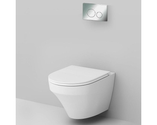 Комплект унитаза с инсталляцией AM.PM Inspire FlashClean IS49051.501700 с сиденьем Микролифт и клавишей смыва Хром