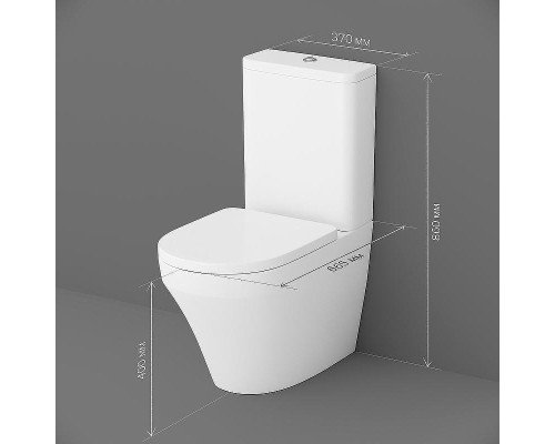 Унитаз компакт AM.PM Inspire C508607WH с бачком без сиденья