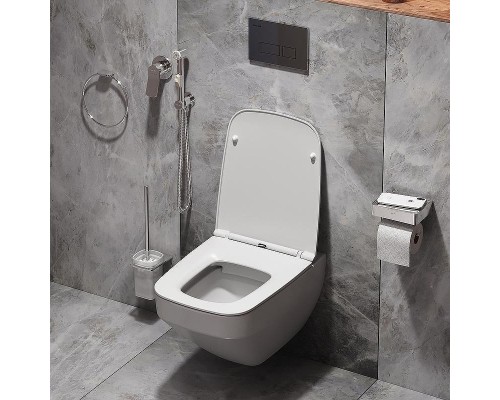 Комплект унитаза с инсталляцией AM.PM Inspire 2.0 CK50GD с сиденьем Микролифт с клавишей смыва Хром с гигиеническим душем и аксессуарами для ванной комнаты