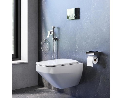 Комплект унитаза с инсталляцией AM.PM Inspire 2.0 CK50GD с сиденьем Микролифт с клавишей смыва Хром с гигиеническим душем и аксессуарами для ванной комнаты