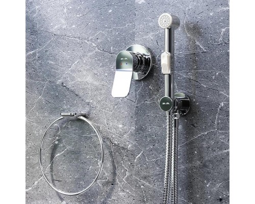 Комплект унитаза с инсталляцией AM.PM Inspire 2.0 CK50GD с сиденьем Микролифт с клавишей смыва Хром с гигиеническим душем и аксессуарами для ванной комнаты