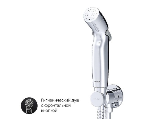 Комплект унитаза с инсталляцией AM.PM Inspire 2.0 CK50GD с сиденьем Микролифт с клавишей смыва Хром с гигиеническим душем и аксессуарами для ванной комнаты